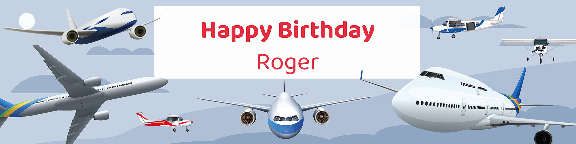 Airplane birthday party printable water bottle label personalized with boy's name from Instant Party Kit