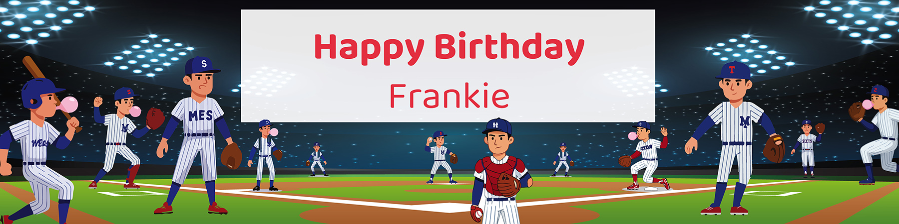 Boys baseball birthday party printable thank you tag personalized with child's name from Instant Party Kit