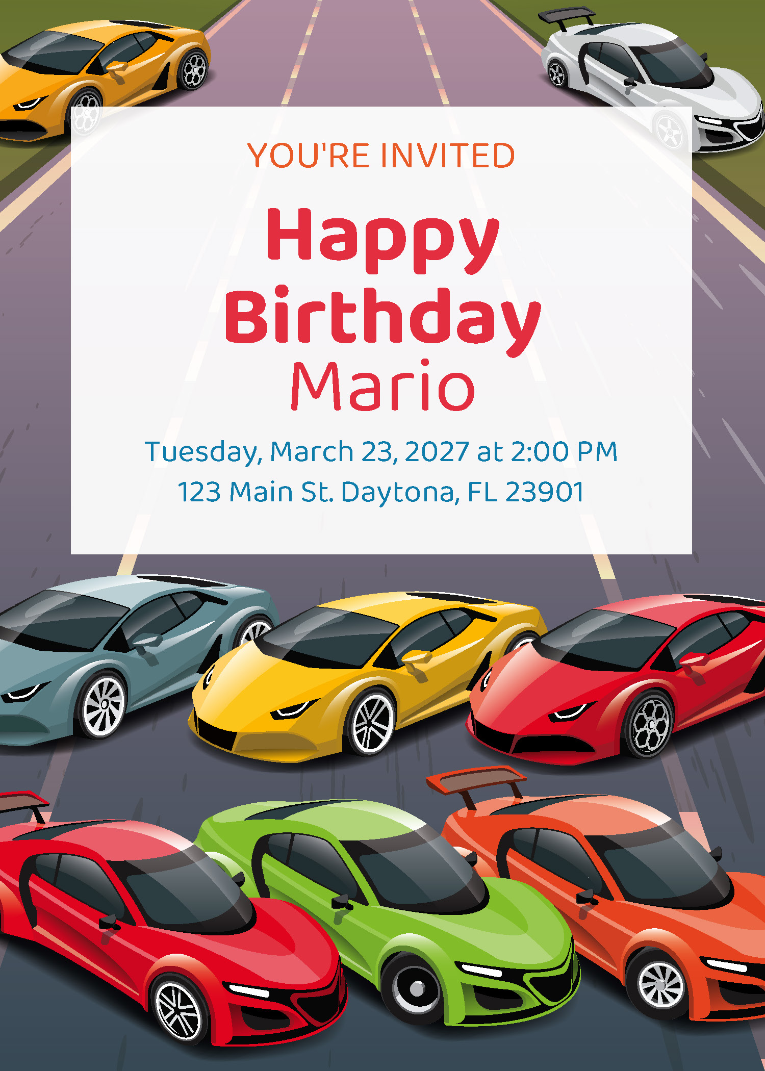 Cars birthday party printable bundle from Instant Party Kit