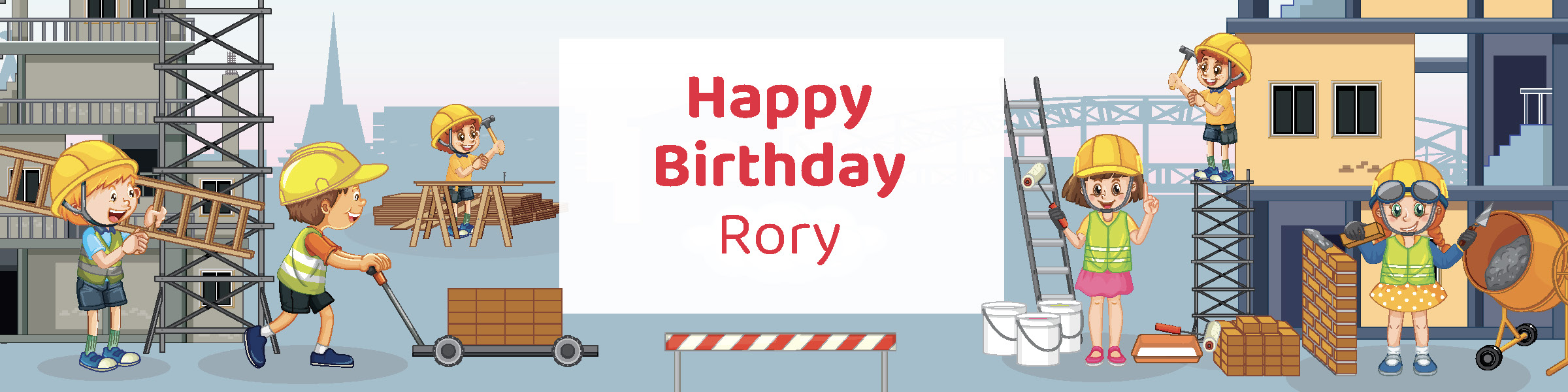 Construction birthday party water bottle label printable