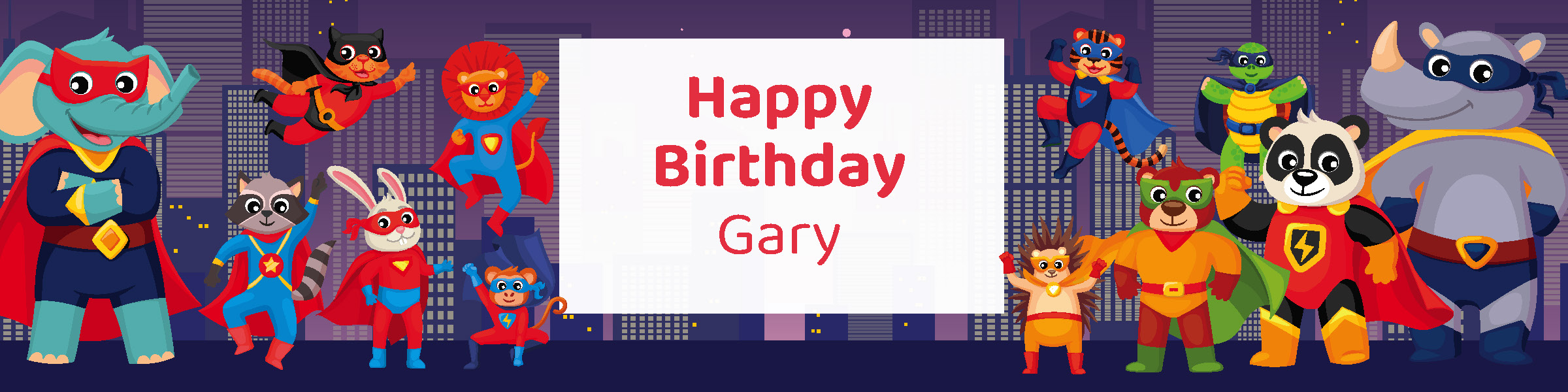 Superhero animal squad personalized birthday party water bottle label printable