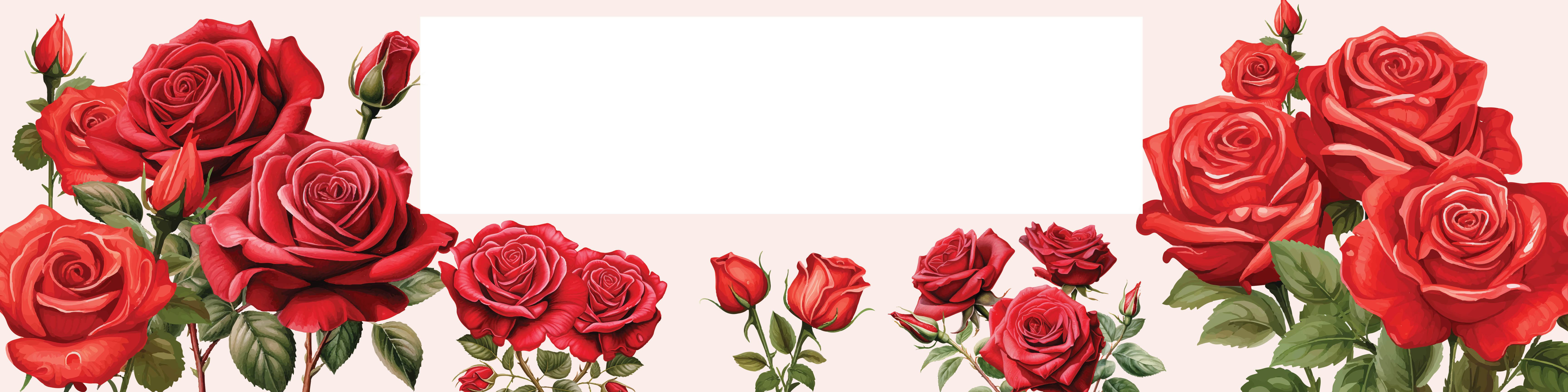 Blooming Roses Birthday banner