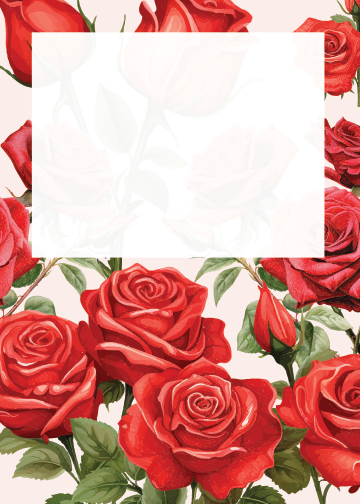 Blooming Roses Birthday thank you tag