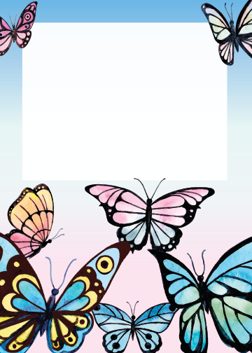 Butterflies Birthday thank you tag