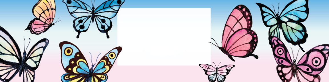 Butterflies Birthday water bottle label