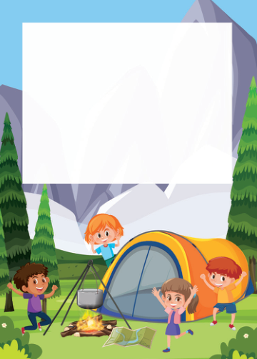 Camping Birthday thank you tag