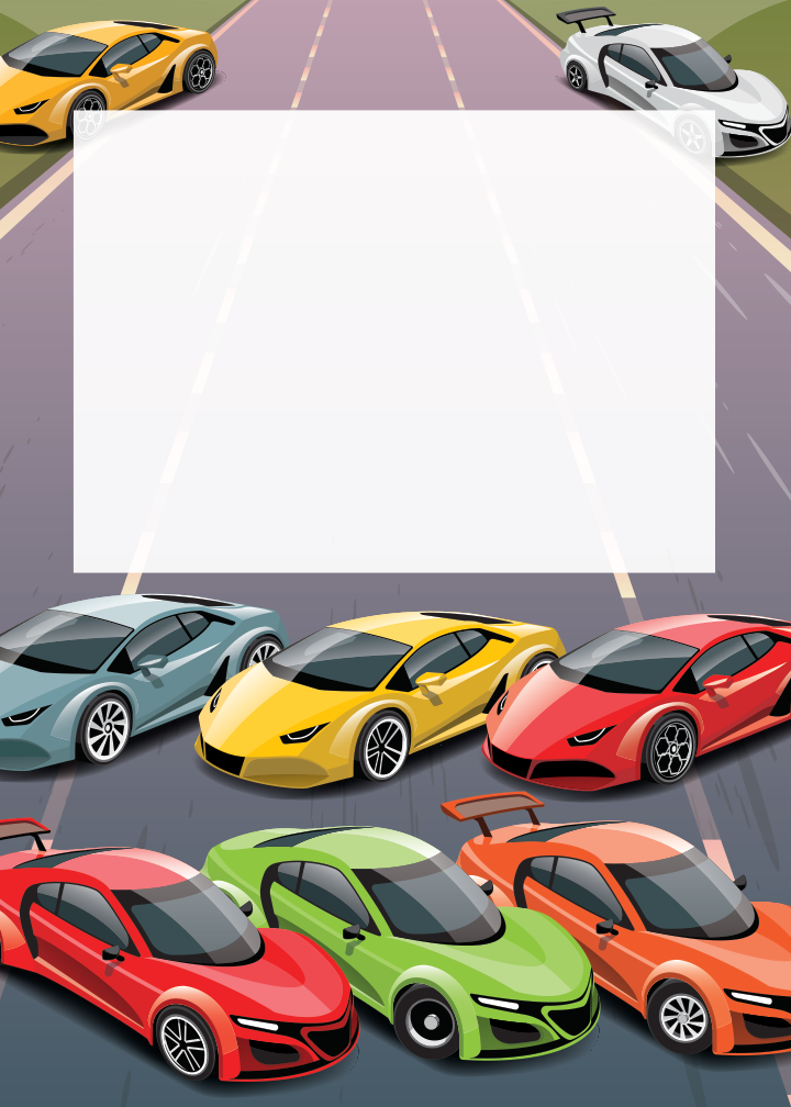 Cars Birthday invitation preview