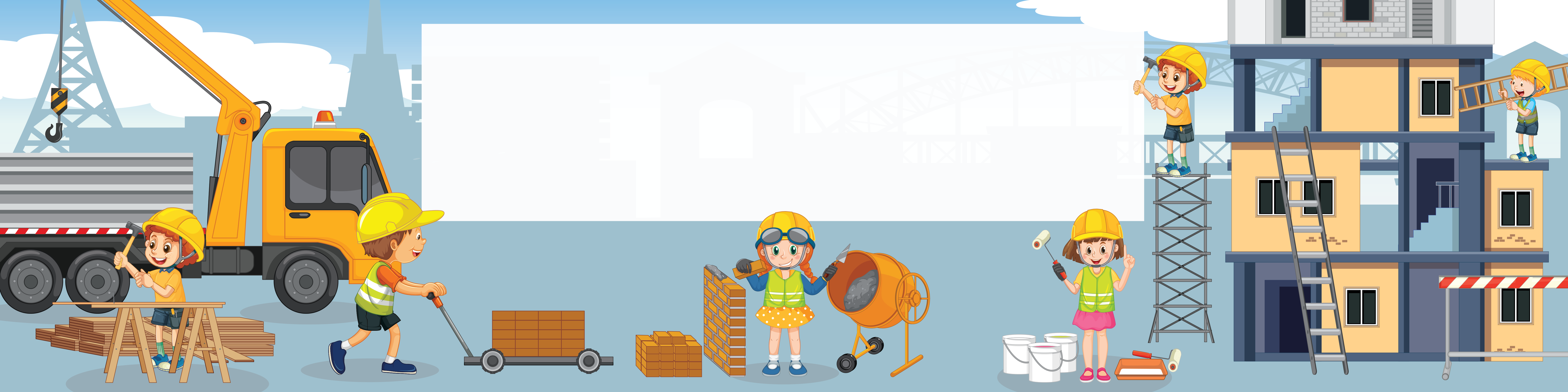 Construction Birthday banner