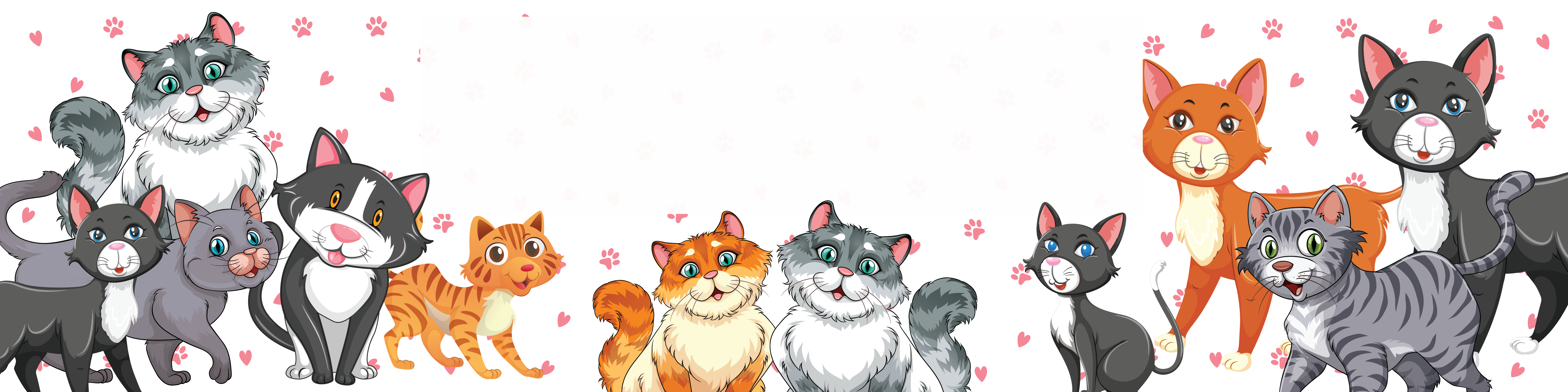 Cute Cats Birthday banner