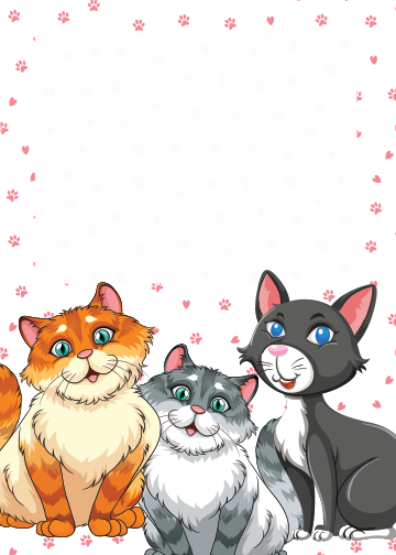 Cute Cats Birthday thank you tag