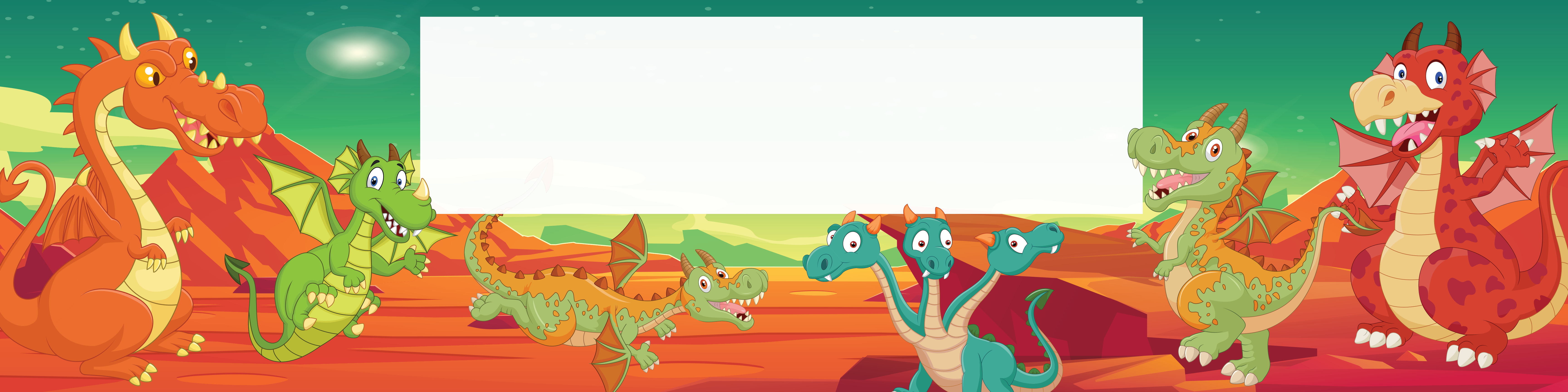 Dragons Birthday banner