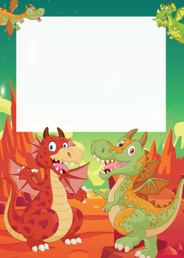 Dragons Birthday thank you tag