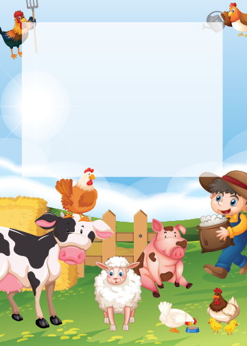 Farm Birthday thank you tag