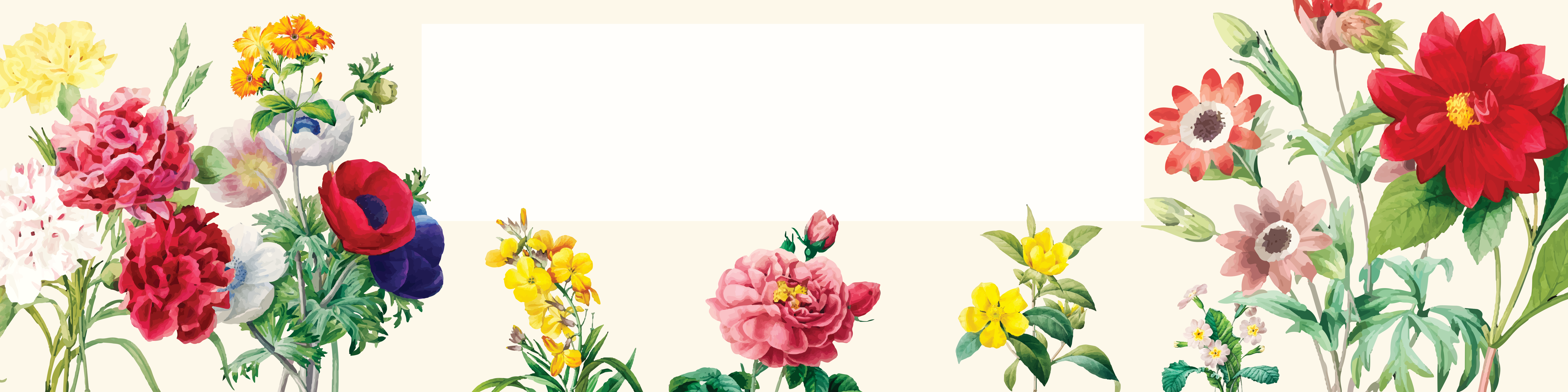 Flowers Birthday banner
