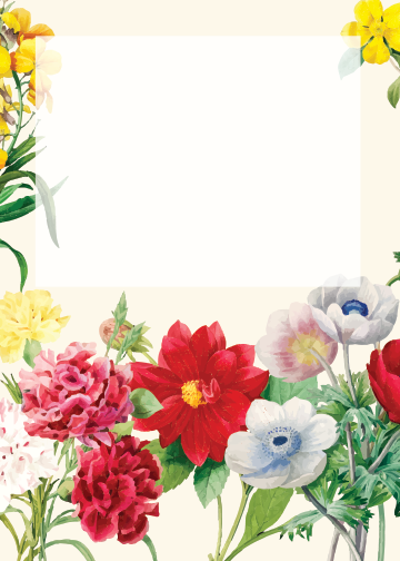 Flowers Birthday thank you tag