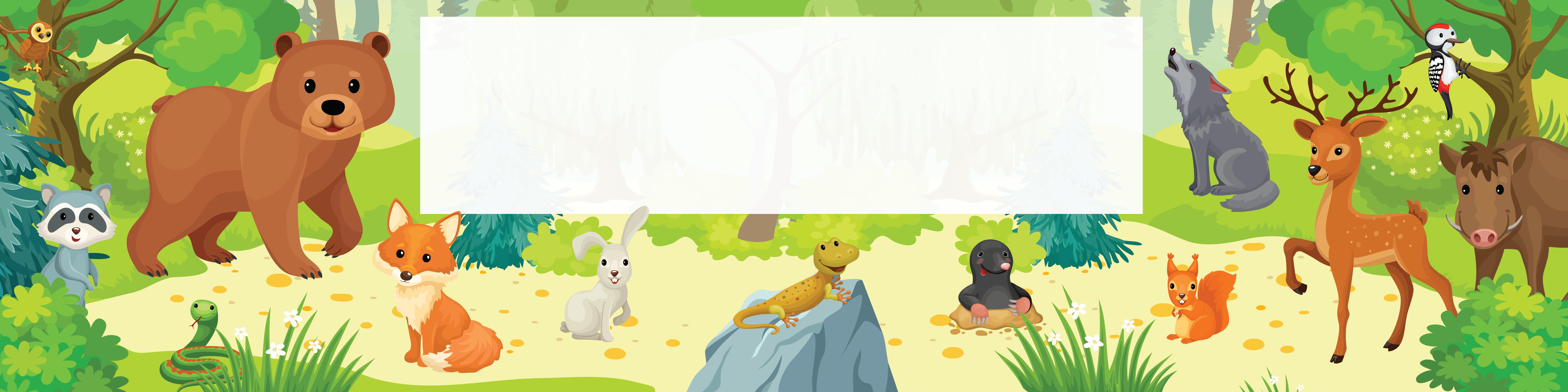 Forest Friends Birthday banner