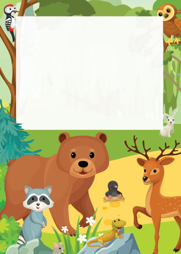 Forest Friends Birthday thank you tag