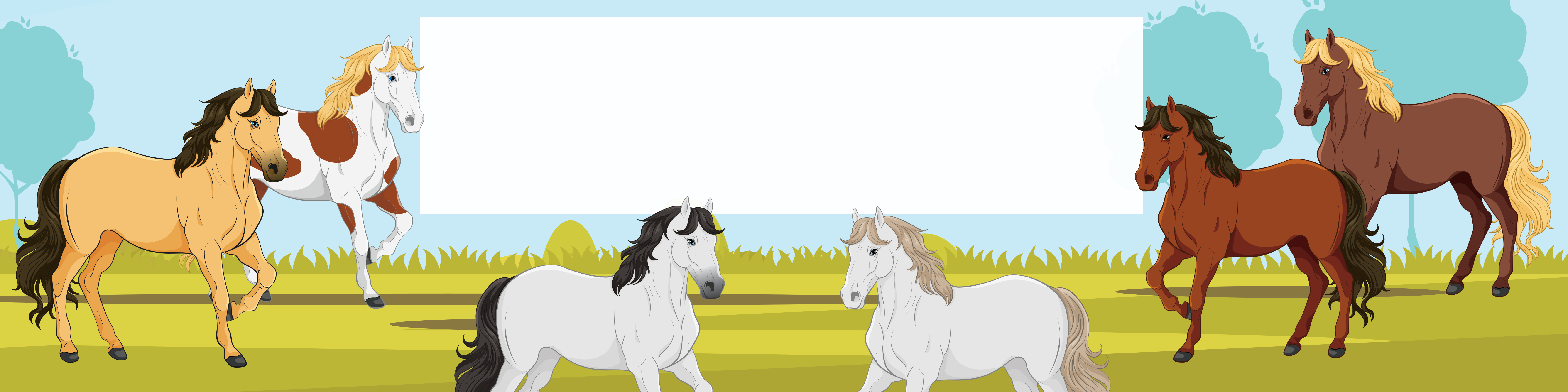 Horses Birthday banner
