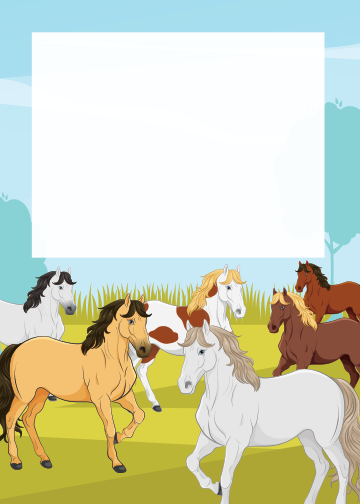 Horses Birthday thank you tag