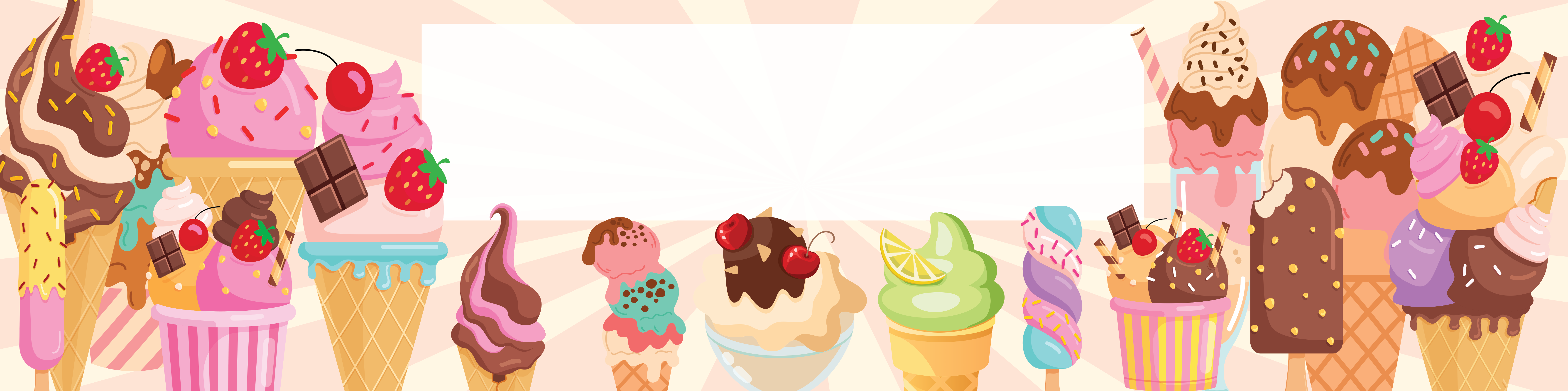 Ice Cream Birthday banner