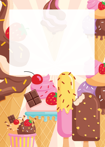 Ice Cream Birthday thank you tag