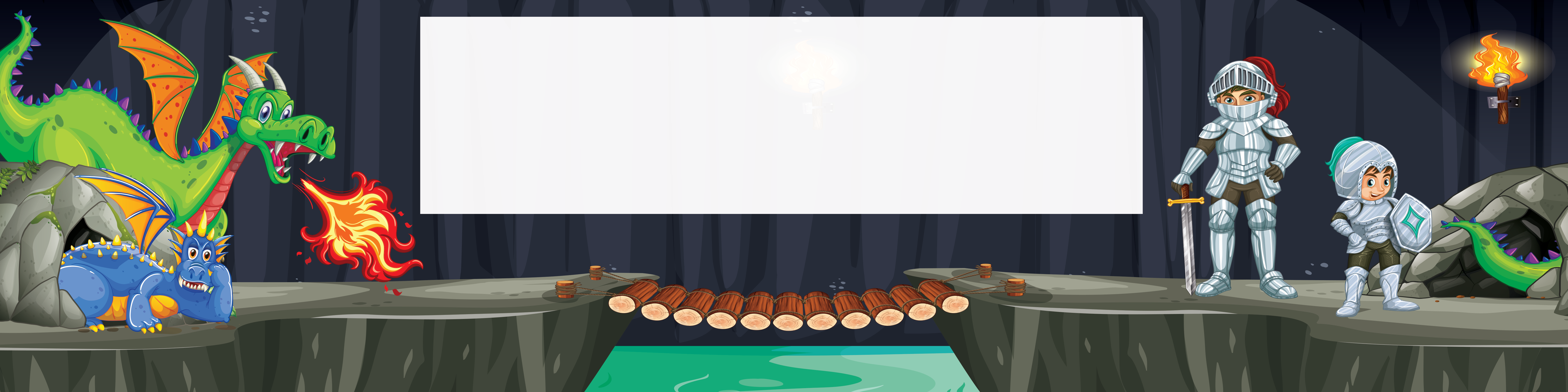 Knight and Dragon Quest Birthday banner