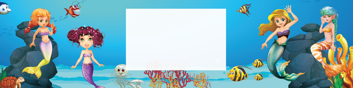 Mermaid Ocean Birthday water bottle label