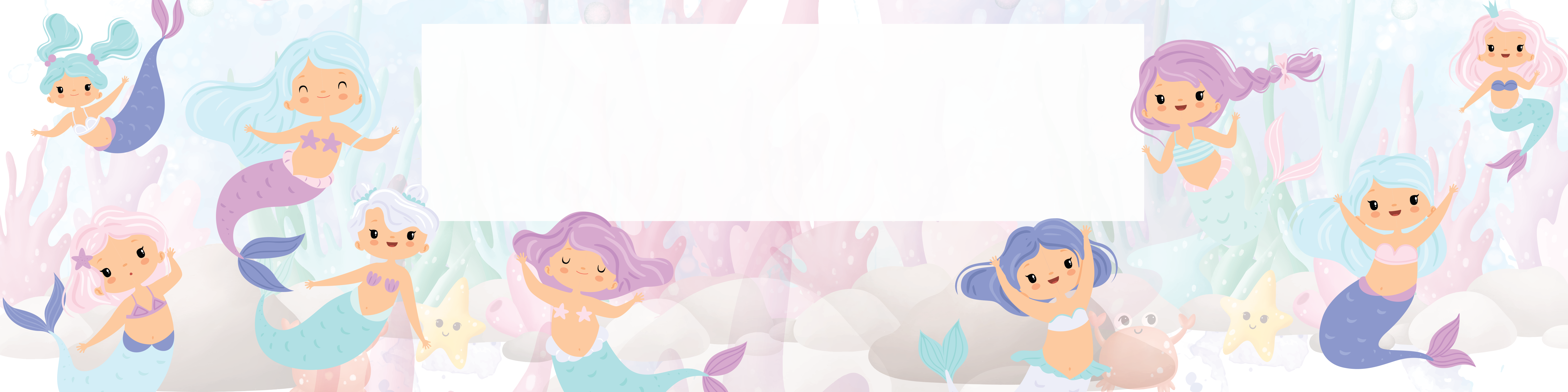 Mermaids Birthday banner