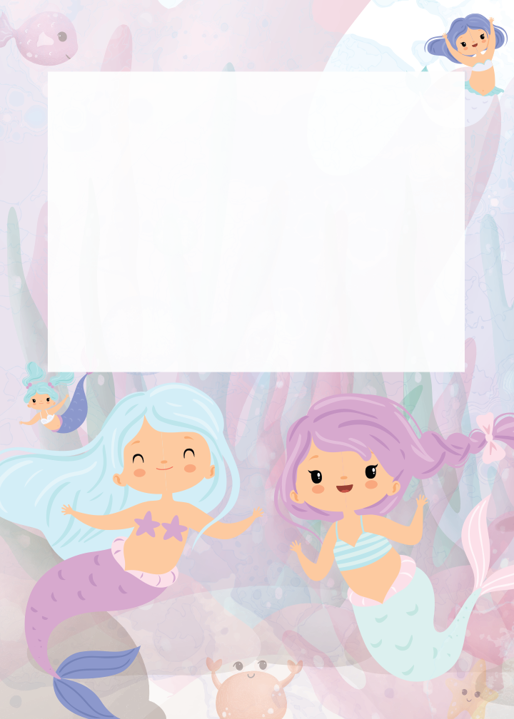 Mermaids Birthday invitation preview