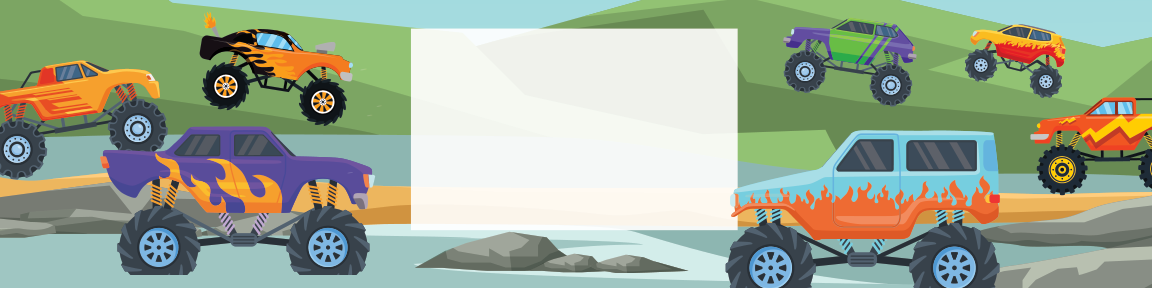 Monster Truck Birthday water bottle label