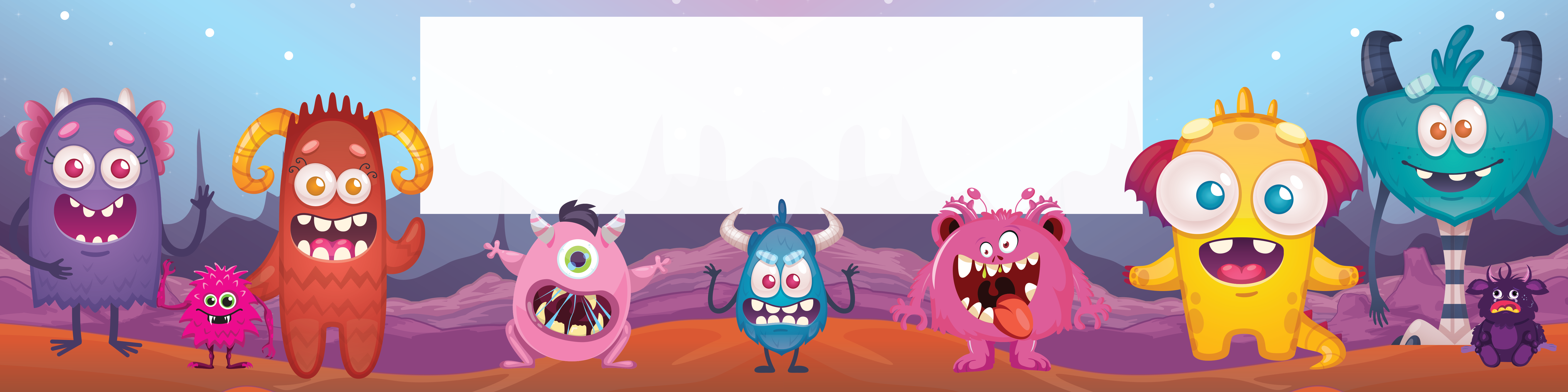Monsters Birthday banner