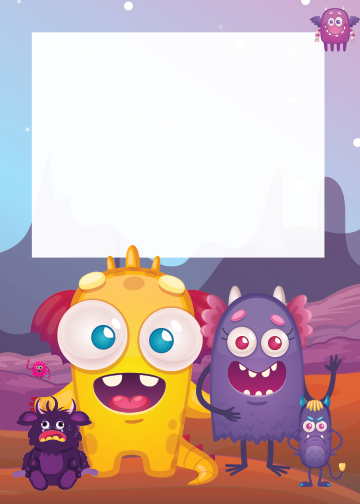 Monsters Birthday thank you tag