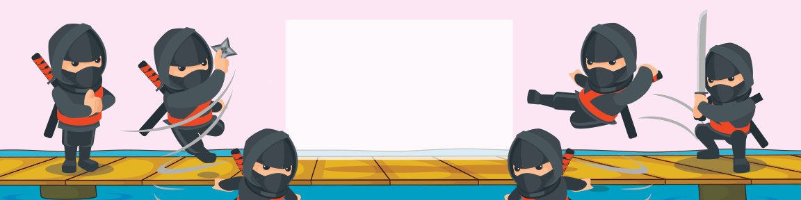 Ninja Birthday water bottle label