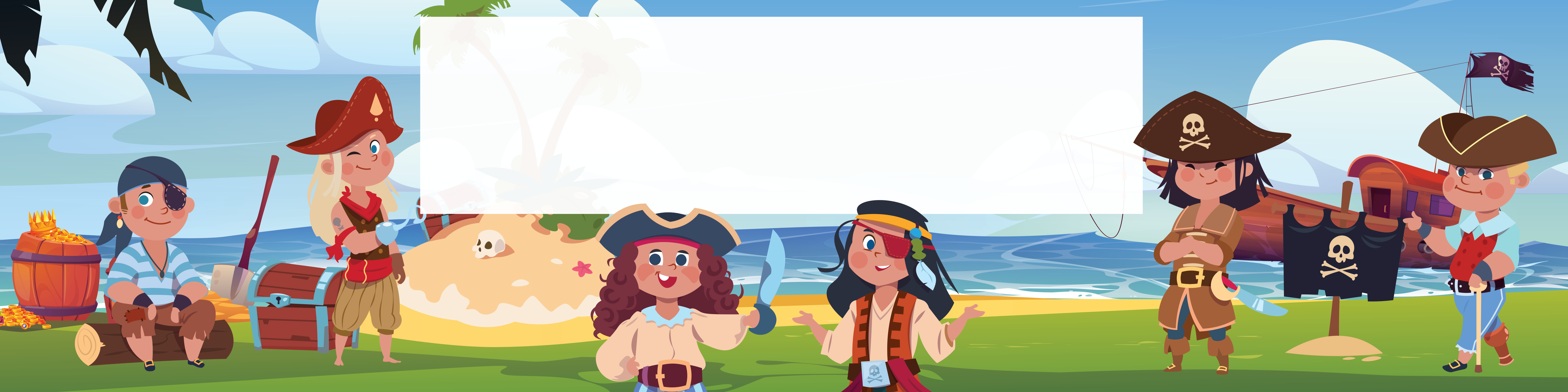Pirate Kids Birthday banner