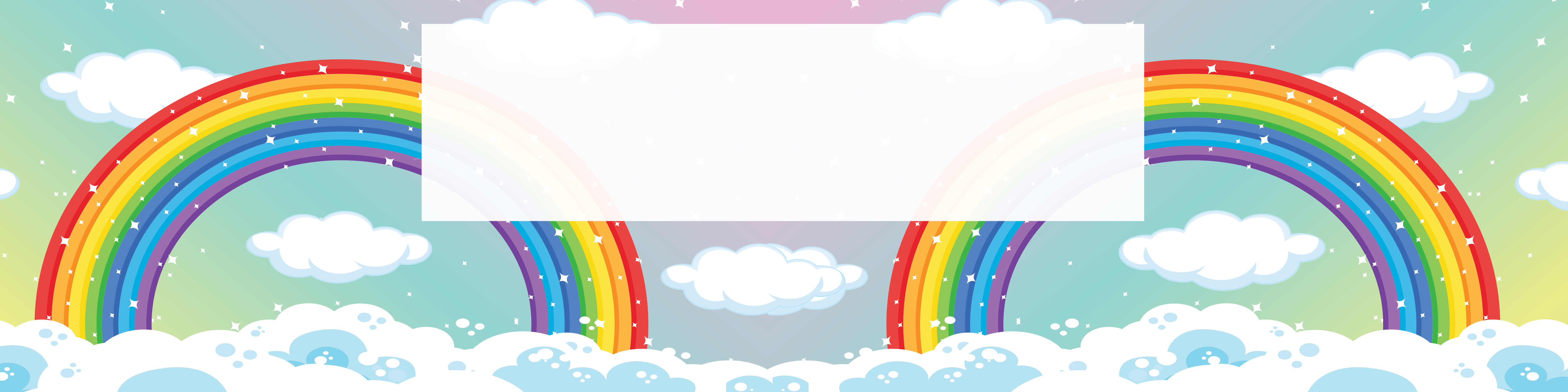 Rainbows Birthday banner