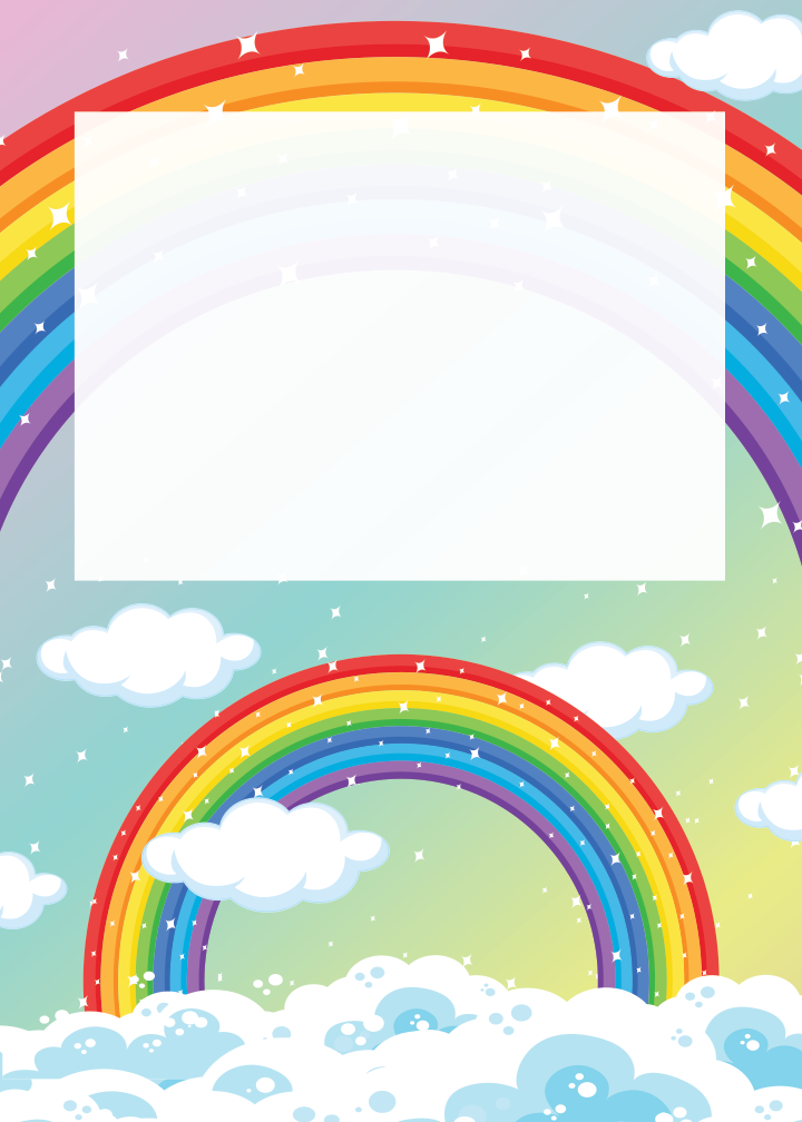 Rainbows Birthday birthday party printable preview