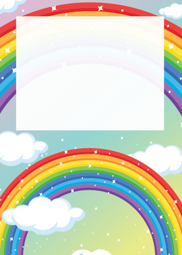 Rainbows Birthday thank you tag