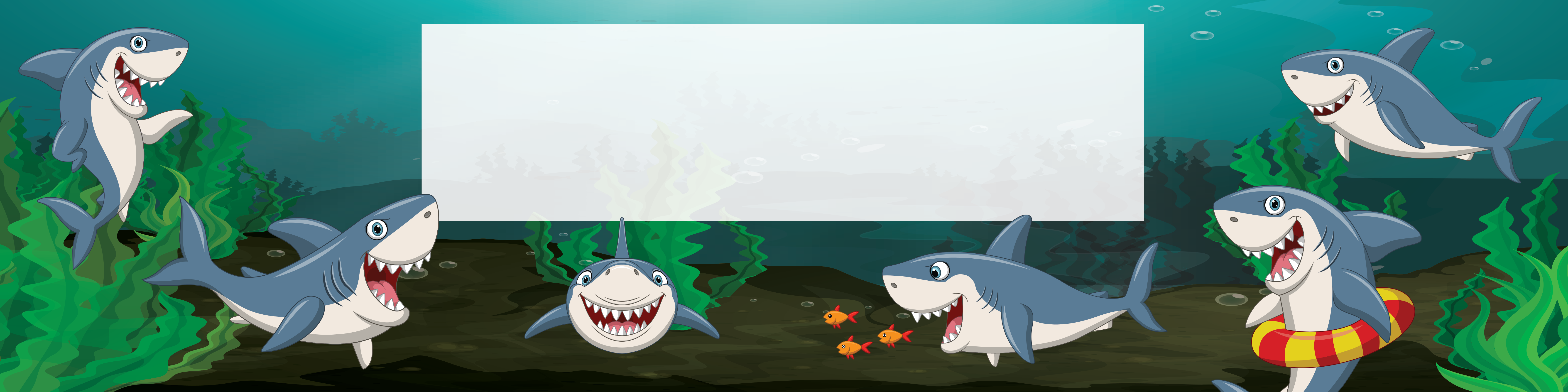 Sharks Birthday banner