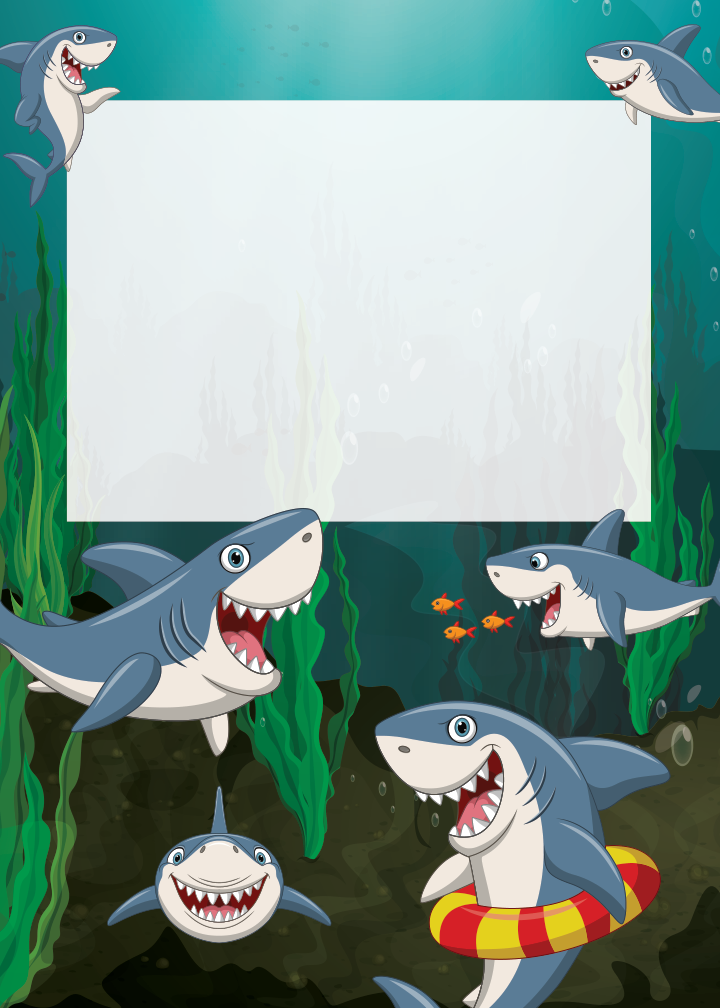 Sharks Birthday birthday party printable preview