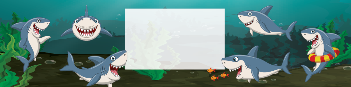 Sharks Birthday water bottle label