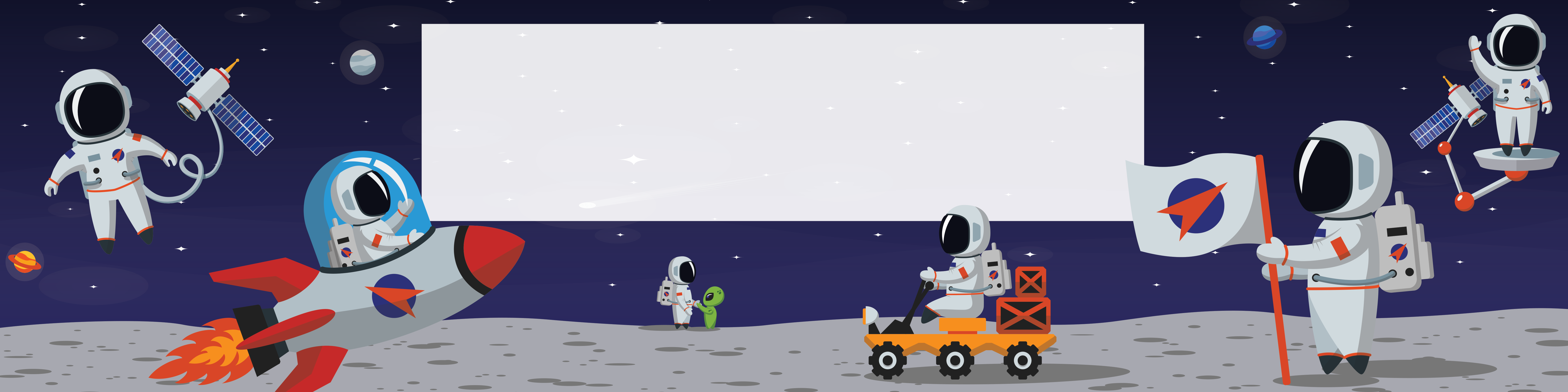 Space Birthday banner