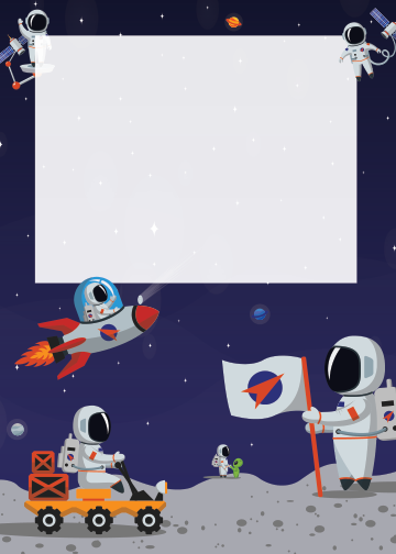 Space Birthday thank you tag