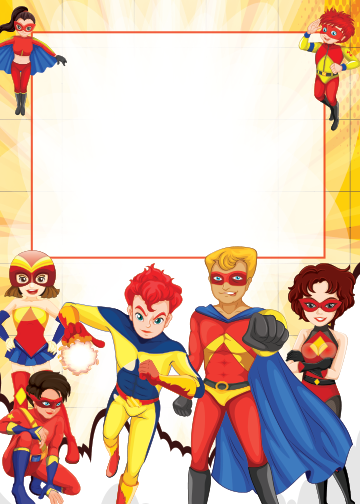 Superhero Birthday thank you tag