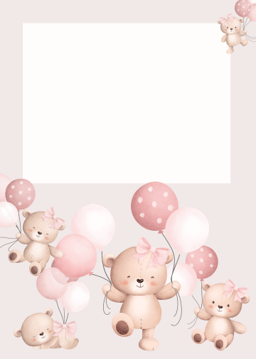 Teddy Bear Birthday thank you tag