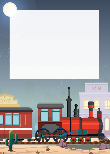 Trains Birthday thank you tag