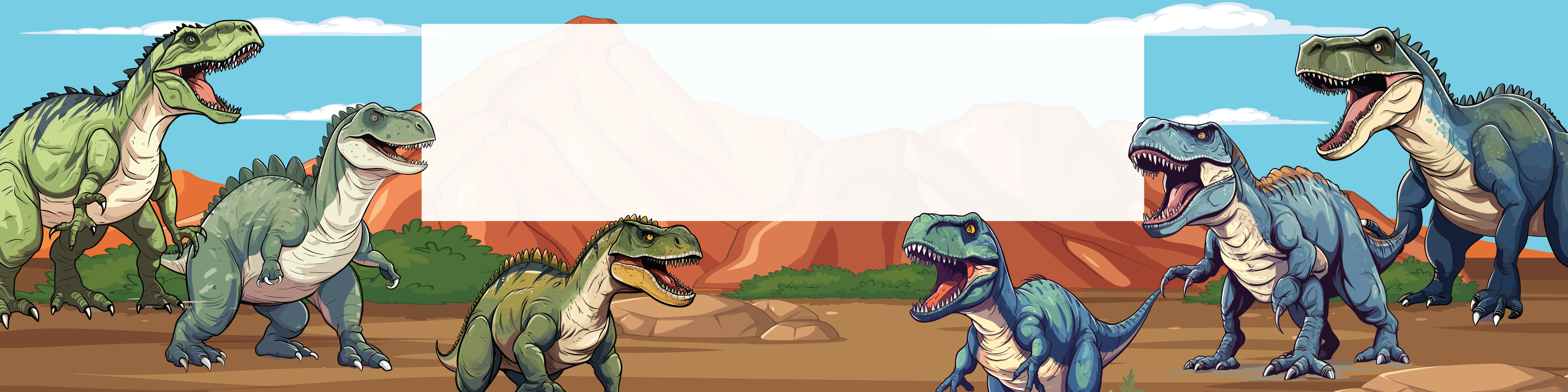 T-Rex Birthday banner