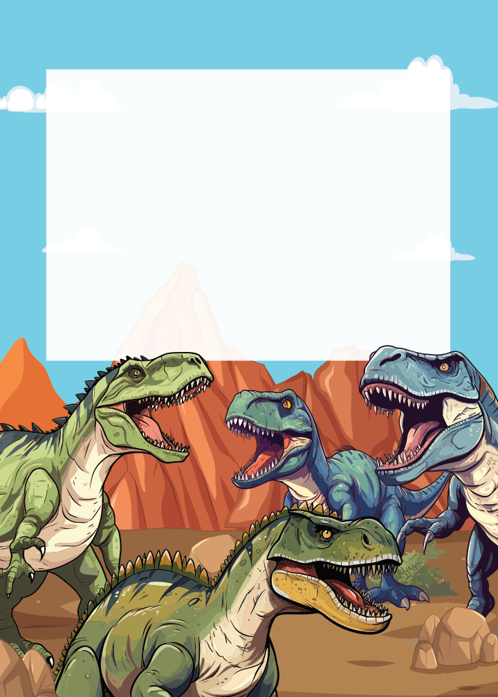 T-Rex Birthday birthday party printable preview