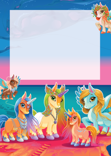 Unicorn Birthday thank you tag